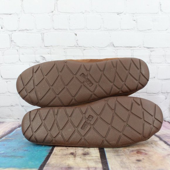 LL BEAN Wicked Good Shearling Moc Slippers Size 12 - Picture 9 of 9